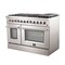 Forno Galiano Gold Professional 48In. Freestanding Dual Fuel Range FFSGS6156-48 - alternate 3
